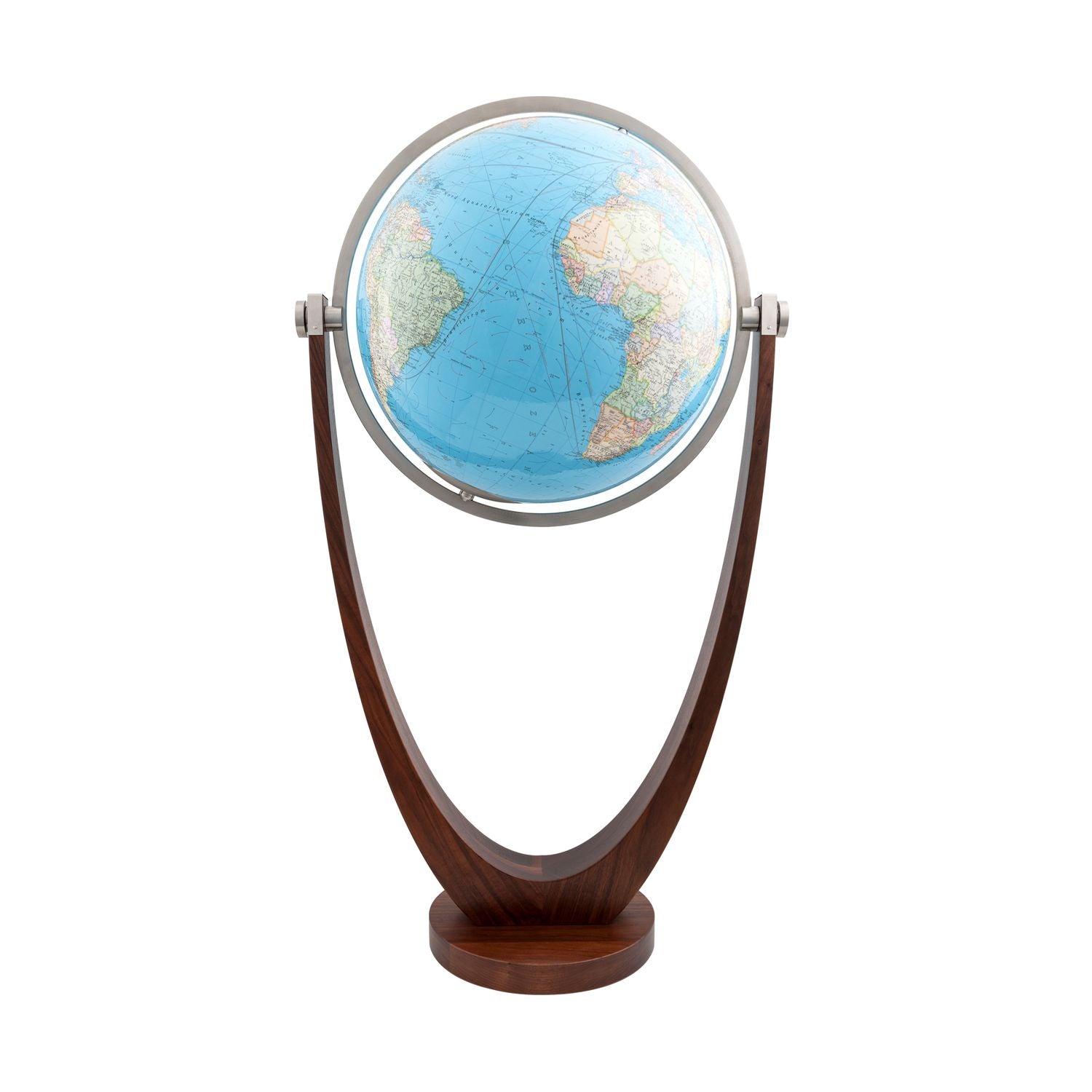 Columbus Magnum DUO Standglobus D 77 cm Gabelfuß Nussbaum