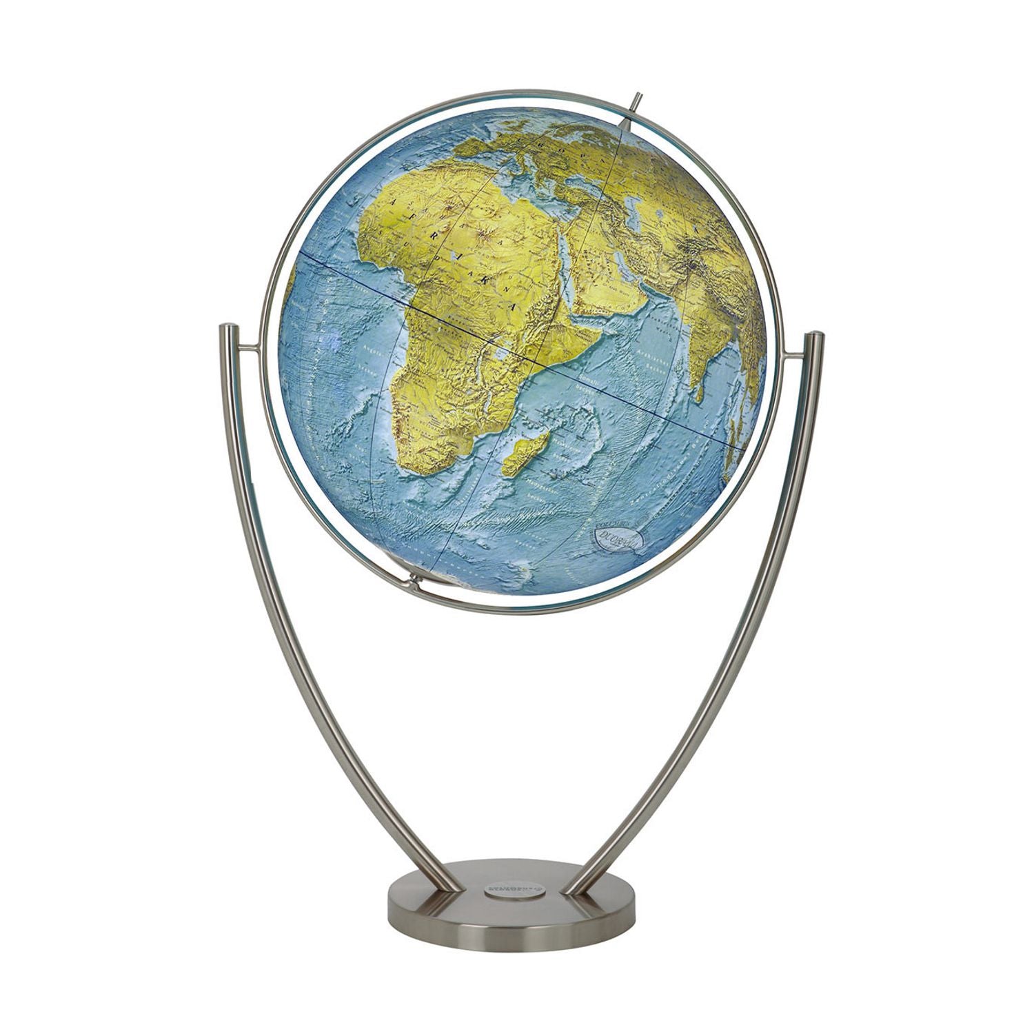 Columbus Magnum DUORAMA Standglobus Edelstahl bis D 100 cm, Kartenbild