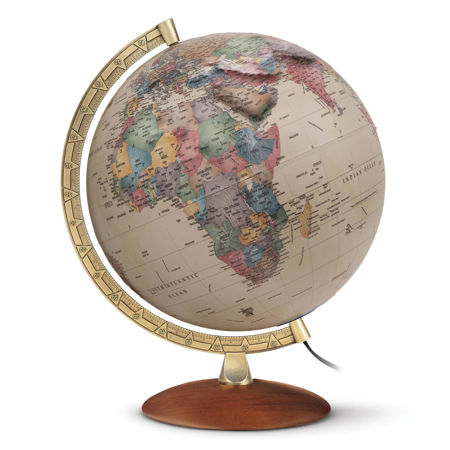 Räthgloben Antikstil-Leuchtglobus 30 cm, Detailansicht