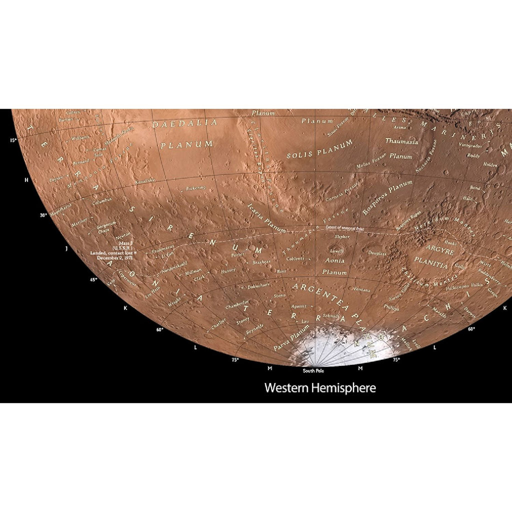 National Geographic Red Planet Mars-Leuchtglobus 30 cm, Standfuss