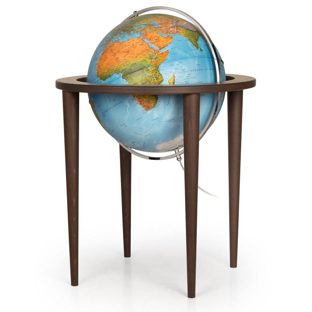 Räthgloben Stand-Leuchtglobus 50 cm Hartholzgestell, Detailansicht